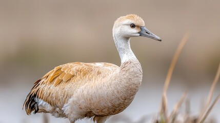 Obraz premium Sandhill Crane in Natural Habitat