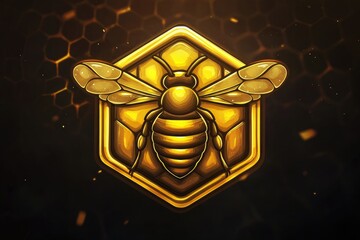 High Quality Picture of Beekeeping Hobby Badge Logo Design the Concept for Shirt Print or Tee