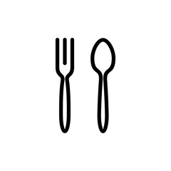 spoon and fork icon vector illustration. spoon, fork and knife icon vector. restaurant sign and symbol