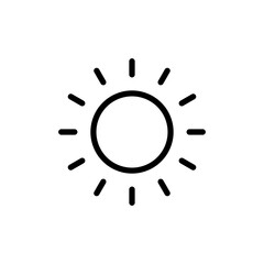 Obraz premium Sun icon vector illustration. Brightness sign and symbol.