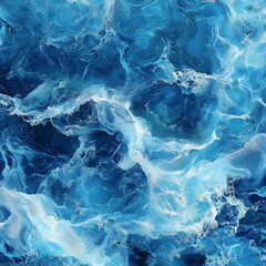 Obraz premium Abstract Blue and White Waves Texture Background