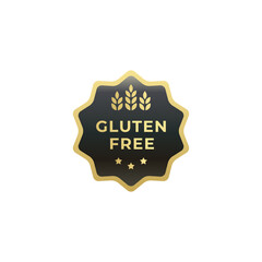 Gluten free label stamp vector isolated eps. Gluten free logo or seal for healthy diet products. Gluten free logo or stamp for diet support products.