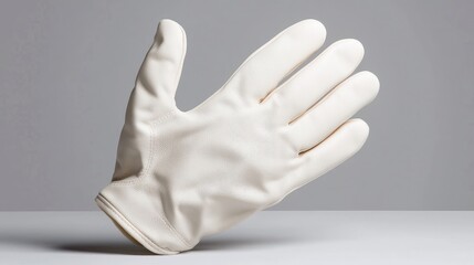 Obraz premium Cream glove, open hand, grey background, product shot, website