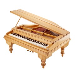 Pixel Perfect Picture of a Photo Harpsichord, Isolated on a White Background