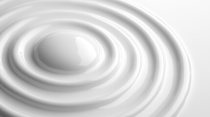 Obraz premium White liquid ripples, studio backdrop, smooth texture, cosmetic ad