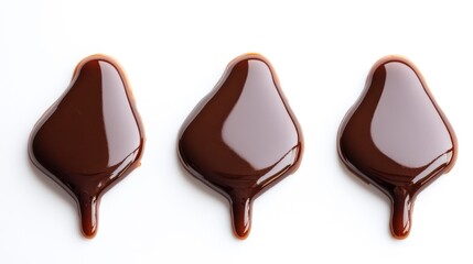 Obraz premium Dripping chocolate, dessert, studio shot, white background, food styling