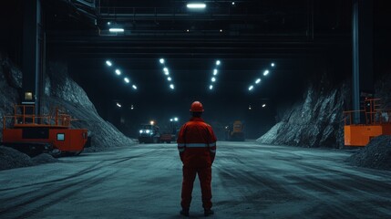 one man stand at tunnel