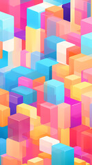 Obraz premium abstract block colorful playful pattern geometric shapes design poster background