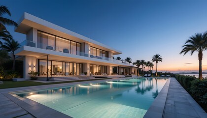 hotel swimming pool at night