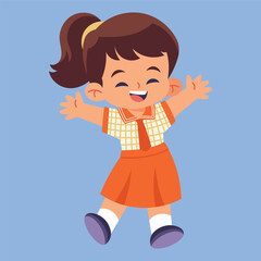 vector kids wear kindergarten school uniform