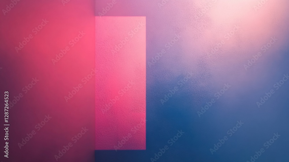 Aufkleber Abstract artwork featuring vibrant colors blending in a smooth gradient with soft shapes creating a calming atmosphere. Generative AI
