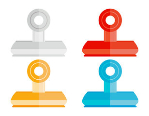 クリップのベクターイラスト　シンプルなアイコン