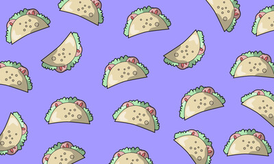 Sandwich Background Vector: Perfect for Fast Food & Restaurant Designs