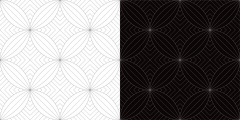 곡선과 직선이 교차 되는 패턴 디자인