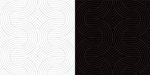 끈이 교차하는 형태의 패턴 디자인