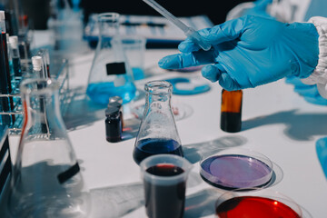 Fototapeta premium Researchers working in the clinical laboratory