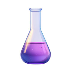 Laboratory Flask with Purple Liquid: A stylized, vibrant image of a laboratory flask filled with a rich, purple liquid.