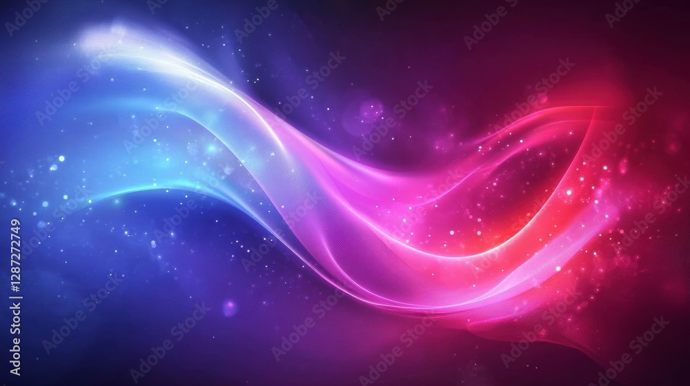 Poster vibrant flowing waves of color combine to create a mesmerizing abstract design. generative ai