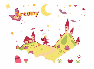 Dreamy Fantasy Adventures: Fun and Colorful Vector Art for Kids