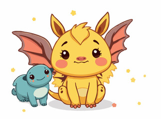 Cute Fantasy Creatures: Imaginative Vectors for Kids' Storytelling