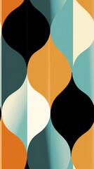 repeating wallpaper graphic pattern of op-art shapes design poster background