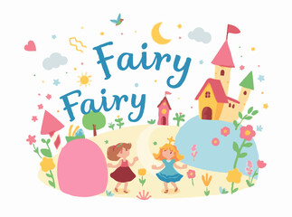 Joyful Fairy Tale World: Colorful Vector Elements for Children's Books