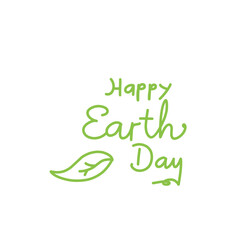 happy earth day lettering
