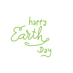 happy earth day lettering