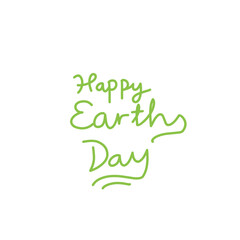 happy earth day lettering