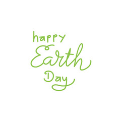 happy earth day lettering