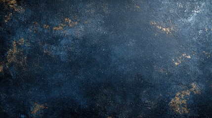 Abstract dark blue and gold textured background.