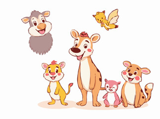 Cheerful Animal Characters for Children's Tales