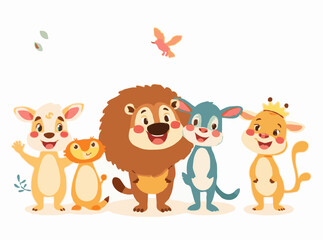 Cheerful Animal Characters for Children's Tales