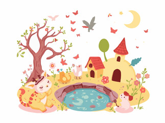 Whimsical Creatures and Magical Scenes