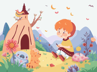 Imaginative Storybook Illustrations for Kids