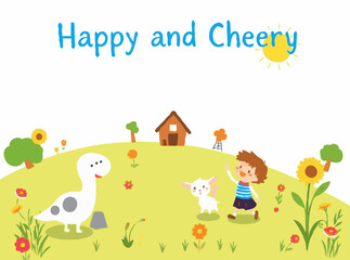 Bright and Cheerful Vectors for Children's Stories