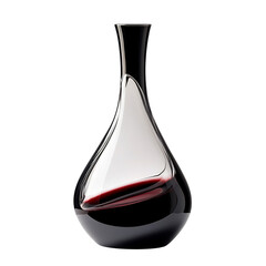 A Sleek Stylish Wine Decanter with Ergonomic Design Isolated on Transparent Background