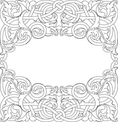 sketch vector silhouette illustration carving ornament decoration floral background pattern seamless abstract modern classic vintage