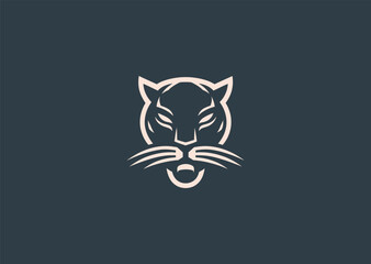 Fototapeta premium A shadowy panther in a poised stance, representing stealth, mystery, and precision