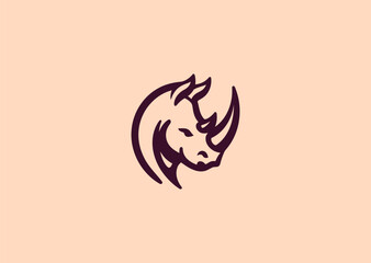 A powerful rhino with a bold stance, signifying resilience, determination, and might © PULO