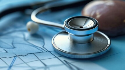 Medical stethoscope over patient chart