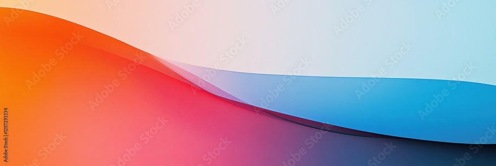Poster Colorful wavy patterns create a vibrant abstract background for design and creativity. Generative AI
