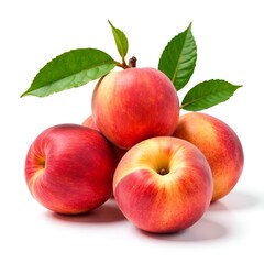 nectarine fruit isolated on white background