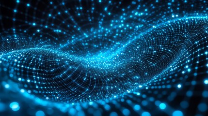 Futuristic science and technology concept with abstract digital interface, glowing blue circuit patterns, and high-tech innovation elements for modern ai, data, and cyber technology backgrounds