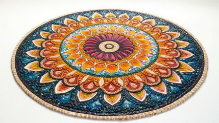 Obraz premium Intricate mandala art in vibrant hues. A colorful masterpiece.