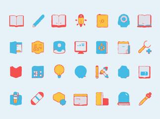 Educational Icons for E-Learning Platforms