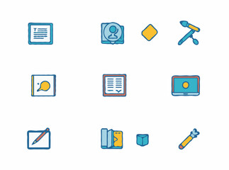 Educational Icons for E-Learning Platforms