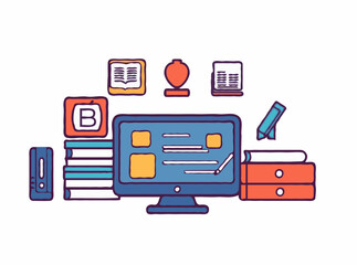 Educational Icons for E-Learning Platforms