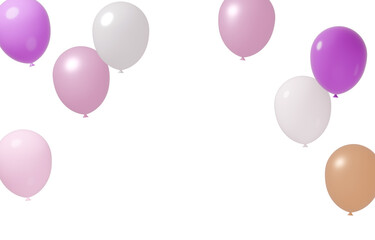 背景素材_風船_紫