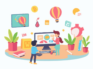Vibrant Visuals for Interactive E-Learning Tools